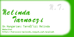 melinda tarnoczi business card